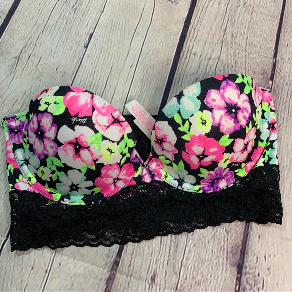 ⚡️PINK Victoria’s Secret Bustier Floral 32B